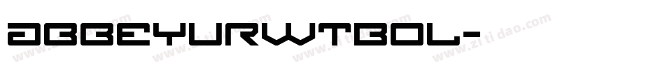AbbeyURWTBol字体转换
