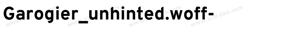 Garogier_unhinted.woff字体转换