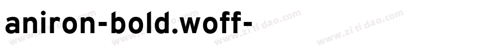 aniron-bold.woff字体转换