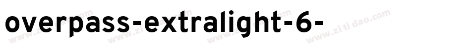 overpass-extralight-6字体转换