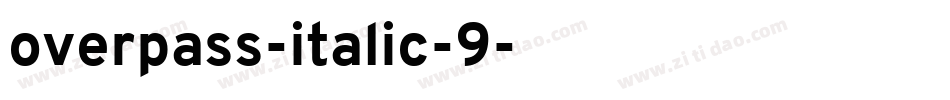 overpass-italic-9字体转换