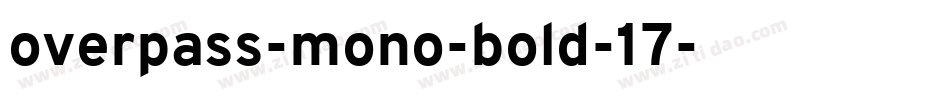 overpass-mono-bold-17字体转换