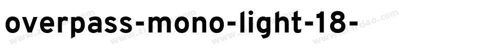 overpass-mono-light-18字体转换