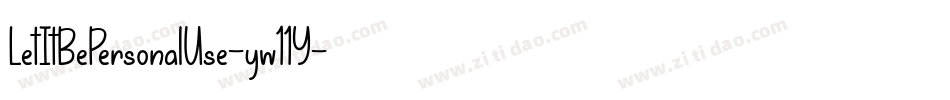 LetItBePersonalUse-yw11Y字体转换