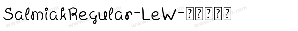 SalmiakRegular-LeW字体转换