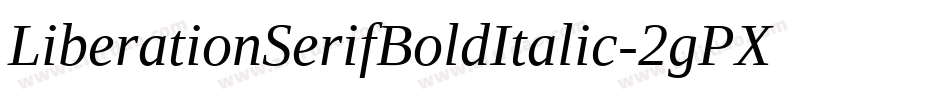 LiberationSerifBoldItalic-2gPX字体转换