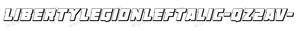 LibertyLegionLeftalic-qZ2aV字体转换