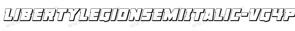 LibertyLegionSemiItalic-VG4pw字体转换 LibertyLegionSemiItalic-VG4pw字体转换