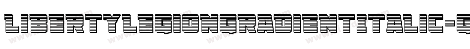 LibertyLegionGradientItalic-GO3PD字体转换 LibertyLegionGradientItalic-GO3PD字体转换