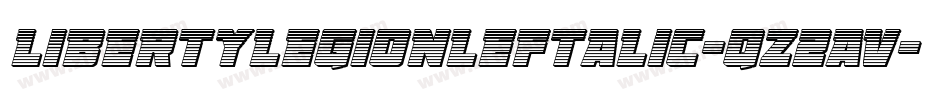 LibertyLegionLeftalic-qZ2aV字体转换