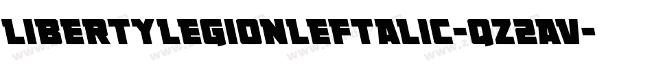 LibertyLegionLeftalic-qZ2aV字体转换