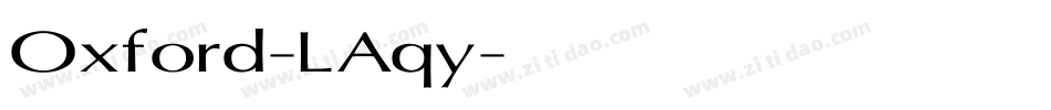 Oxford-LAqy字体转换