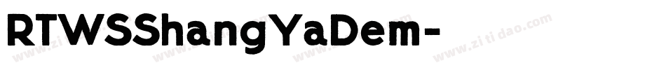 RTWSShangYaDem字体转换