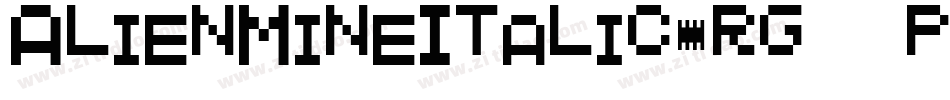 AlienMineItalic-rg27p字体转换