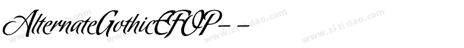 AlternateGothicEFOP-字体转换