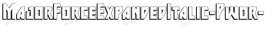 MajorForceExpandedItalic-Pwor字体转换