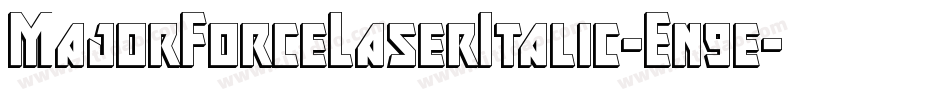 MajorForceLaserItalic-En9e字体转换