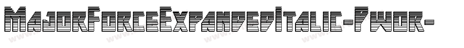 MajorForceExpandedItalic-Pwor字体转换