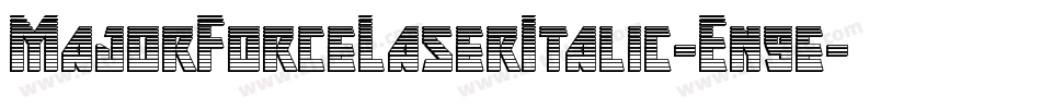 MajorForceLaserItalic-En9e字体转换