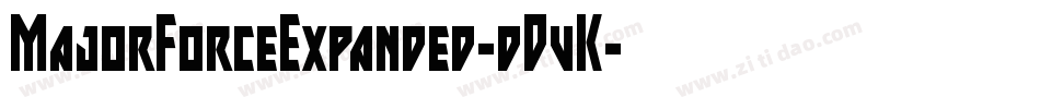MajorForceExpanded-dDvK字体转换