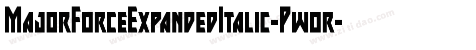 MajorForceExpandedItalic-Pwor字体转换