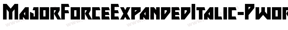 MajorForceExpandedItalic-Pwor字体转换