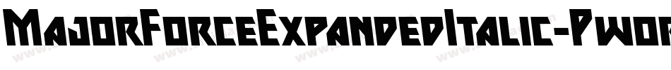MajorForceExpandedItalic-Pwor字体转换
