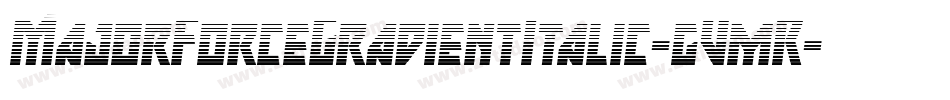 MajorForceGradientItalic-gVmR字体转换
