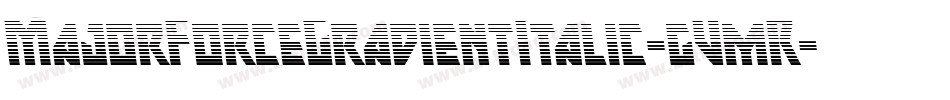 MajorForceGradientItalic-gVmR字体转换