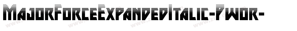 MajorForceExpandedItalic-Pwor字体转换