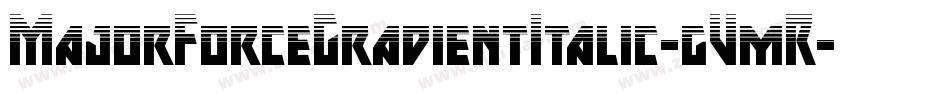 MajorForceGradientItalic-gVmR字体转换