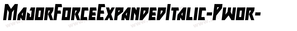 MajorForceExpandedItalic-Pwor字体转换