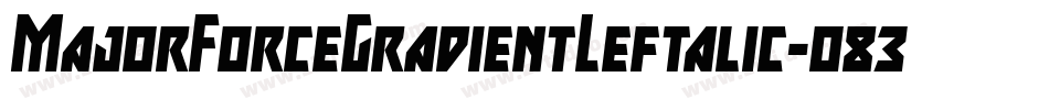 MajorForceGradientLeftalic-o830字体转换