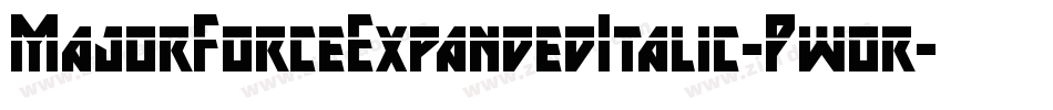 MajorForceExpandedItalic-Pwor字体转换