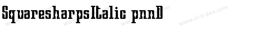 SquaresharpsItalic-pnnD字体转换
