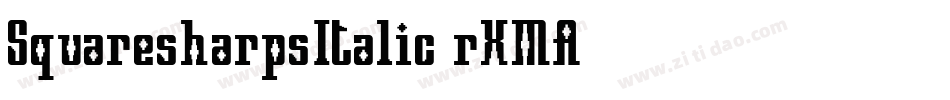 SquaresharpsItalic-rXMA字体转换