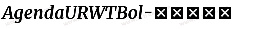 AgendaURWTBol字体转换