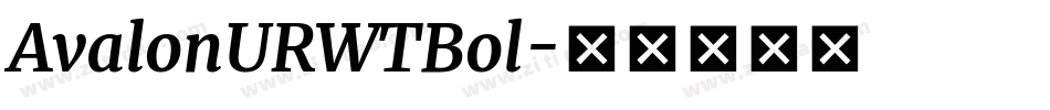 AvalonURWTBol字体转换