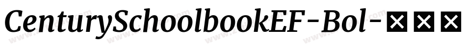 CenturySchoolbookEF-Bol字体转换
