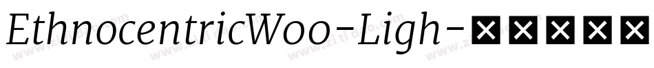EthnocentricW00-Ligh字体转换