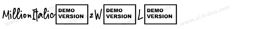 MillionItalic-zW1L字体转换