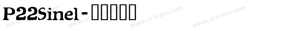 P22Sinel字体转换