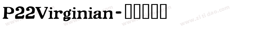P22Virginian字体转换