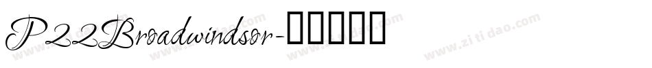 P22Broadwindsor字体转换