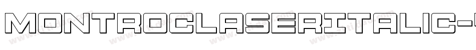 MontrocLaserItalic-40BW字体转换