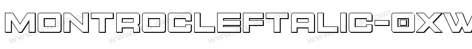 MontrocLeftalic-0XWG字体转换