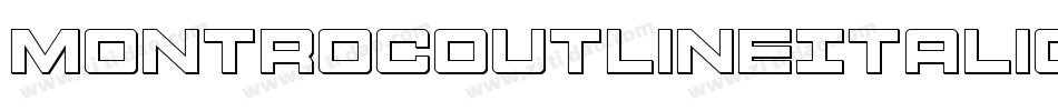 MontrocOutlineItalic-WgyO字体转换
