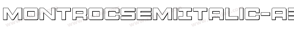 MontrocSemiItalic-a3xg字体转换