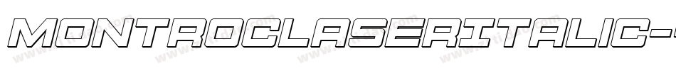 MontrocLaserItalic-40BW字体转换