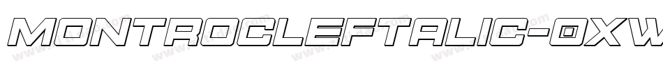 MontrocLeftalic-0XWG字体转换